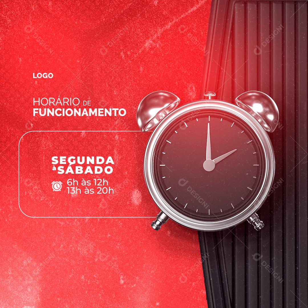 Social Media Açougue Horário de Funcionamento PSD Editável