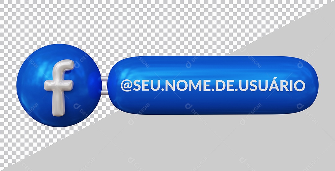 Tag Facebook Elemento 3D Para Composição PSD