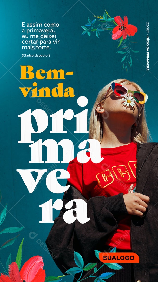 Bem Vindo Primavera Data Comemorativa é Assim Social Media PSD Editável