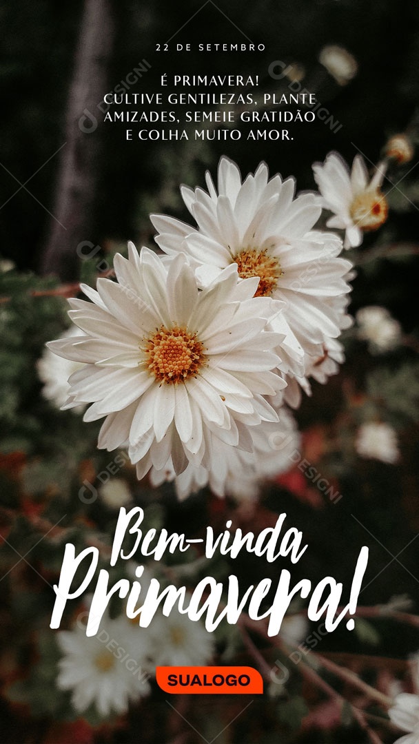 Bem Vindo Primavera Data Comemorativa é Assim Social Media PSD Editável