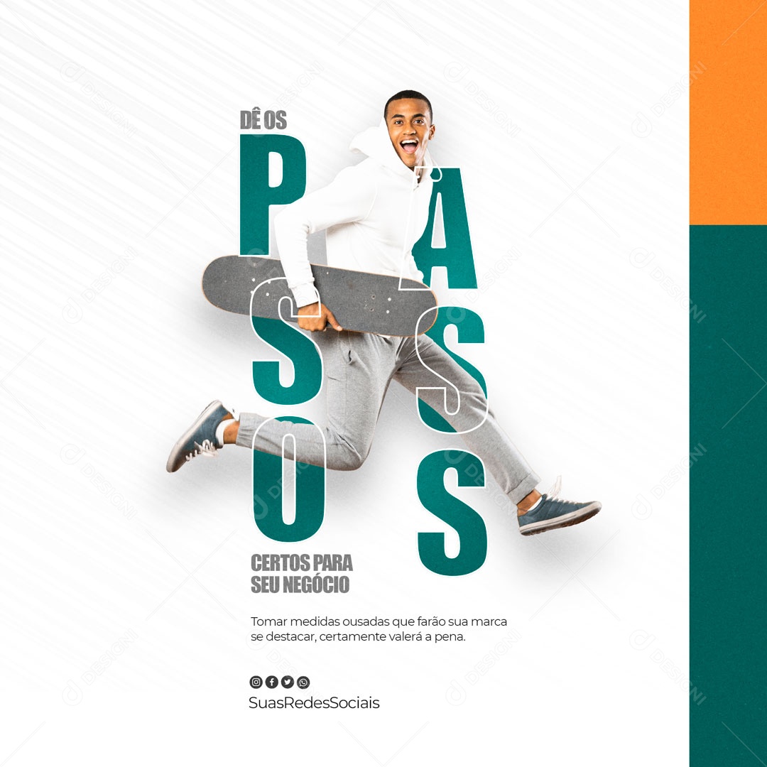 De Os Passos Certos Para O Seu Negócio Social Media PSD Editável