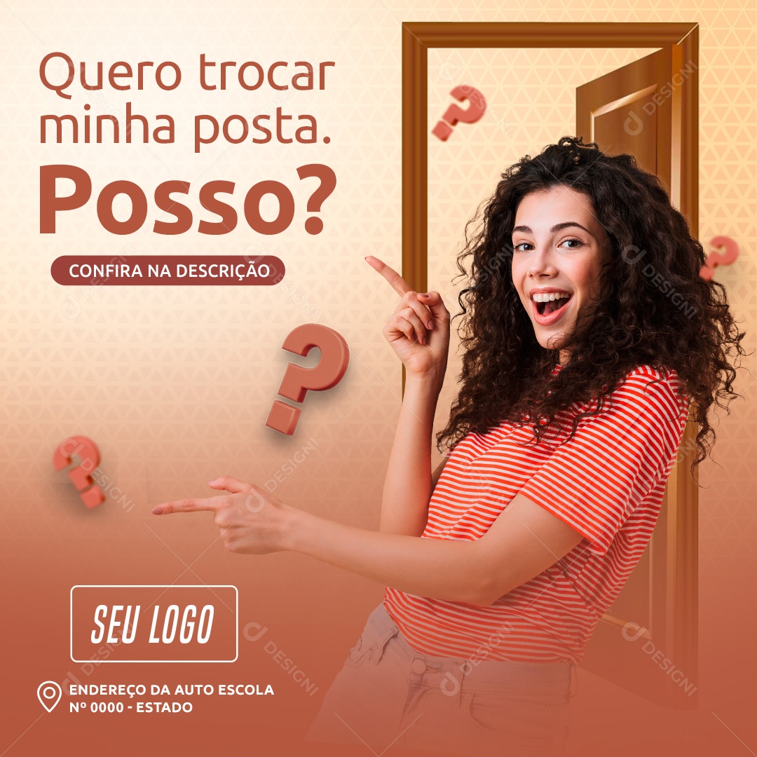 Social Media Condomínio Quero Trocar Minha Posta PSD Editável