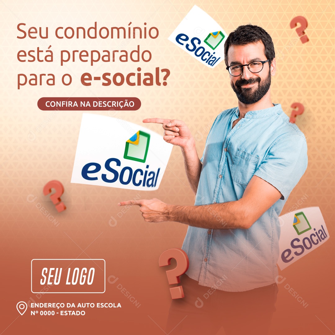 Social Media Seu Condomínio Está Preparado PSD Editável