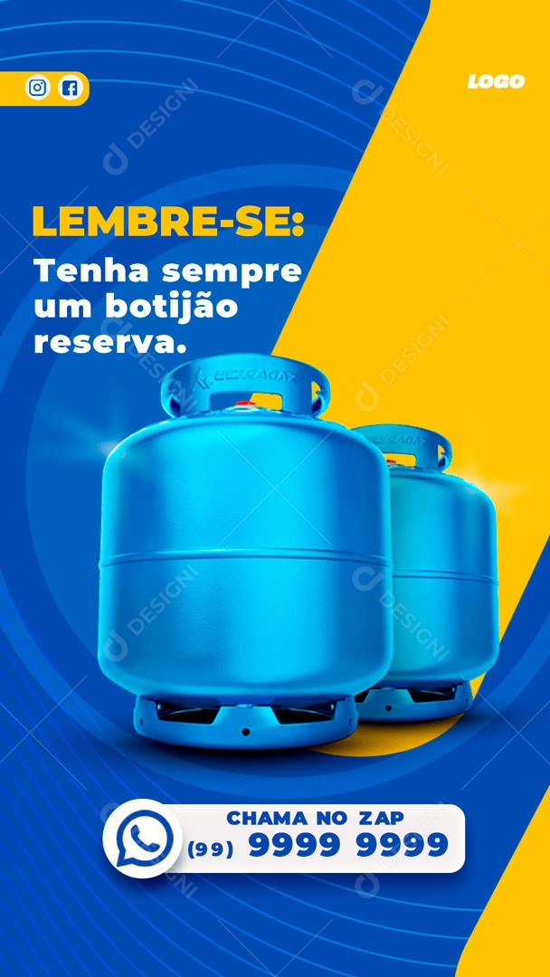 Lembre-se Sempre Tenha Um Botijão Reserva Social Media PSD Editável