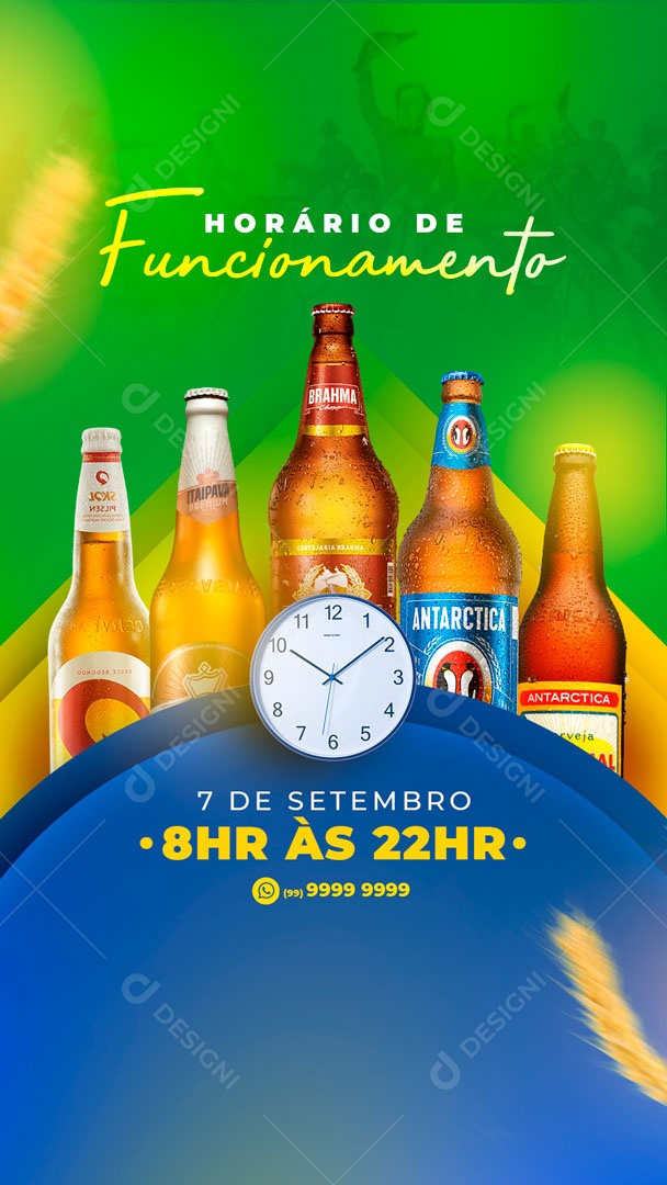 Distribuidoras Independência Do Brasil Estamos Funcionando Social Media PSD Editável