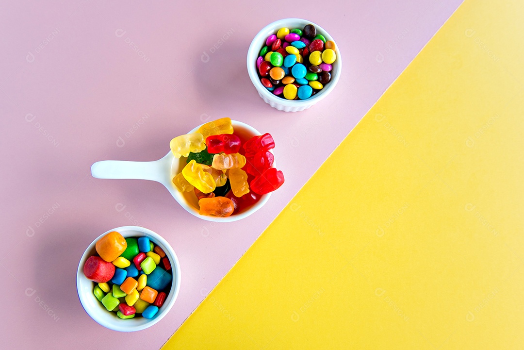 Bombons coloridos para o dia das crianças.
