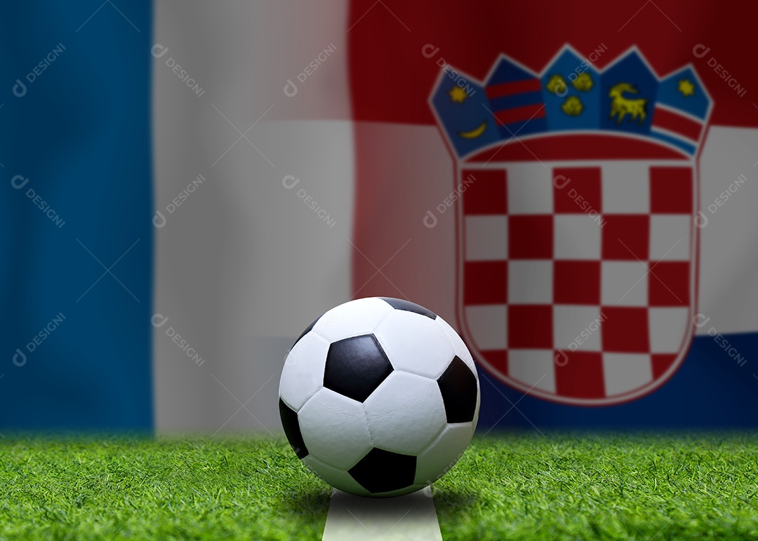 Competição da Copa de Futebol entre a França nacional e a Croácia nacional.