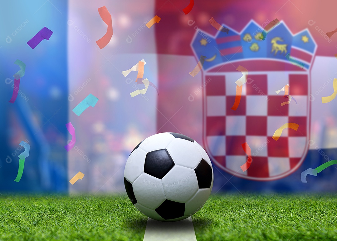 Competição da Copa de Futebol entre a França nacional e a Croácia nacional.
