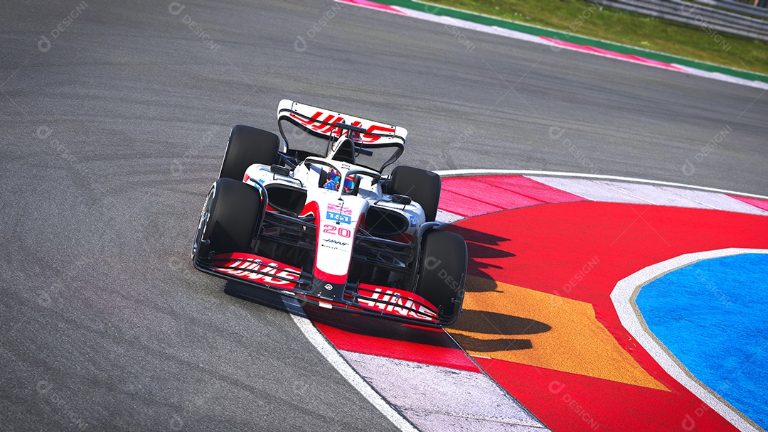 3D illustration of the HASS F1 car