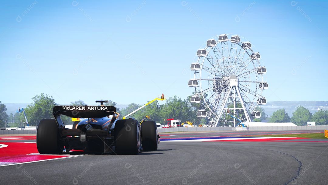 McLaren F1 Car rodando na ilustração 3D