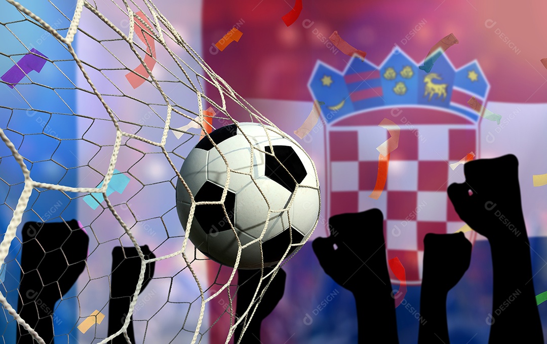 Competição da Copa de Futebol entre a França nacional e a Croácia nacional.