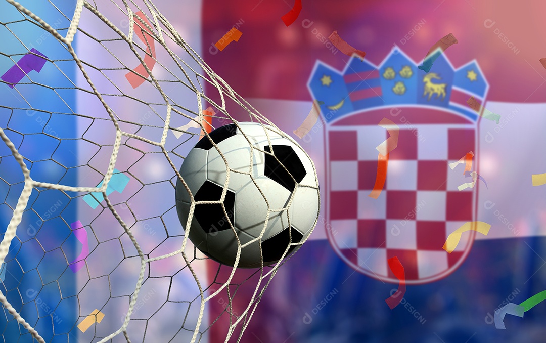 Competição da Copa de Futebol entre a França nacional e a Croácia nacional.