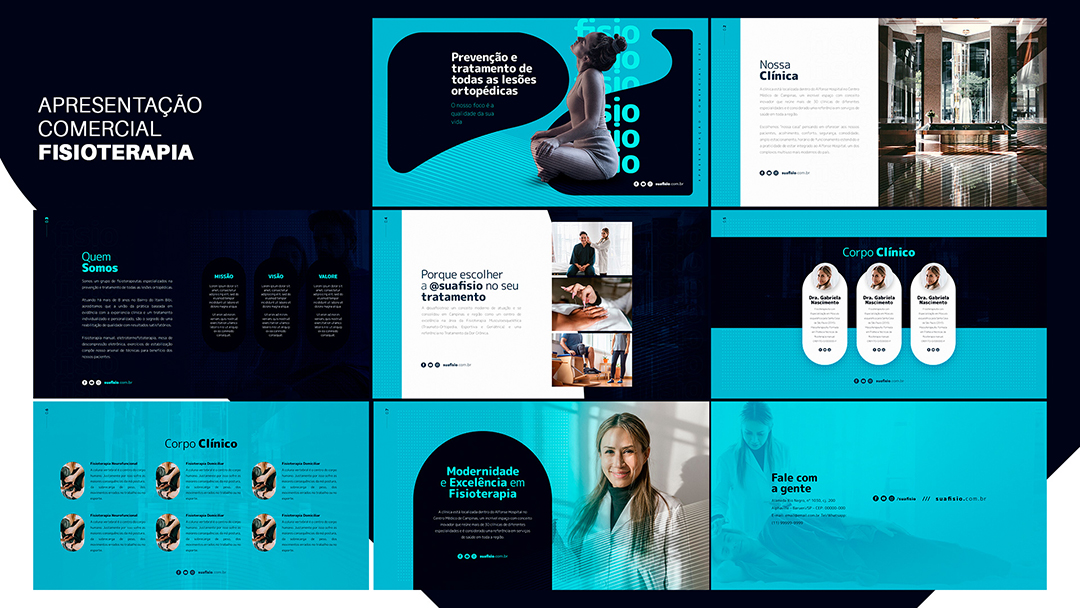 Apresentação Comercial Fisioterapia PSD Editável