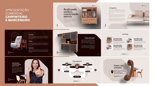 Apresentação Comercial Marcenaria Carpintaria PSD Editável