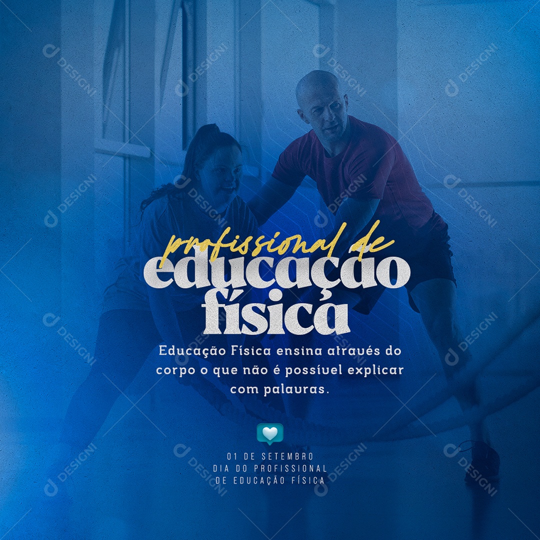 Social Media Dia do Profissional de Educação Física 01 de Setembro PSD Editável