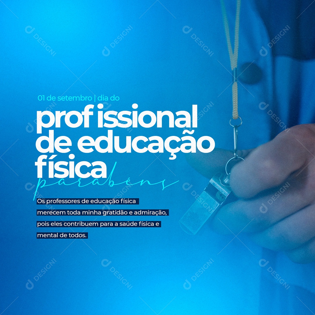Social Media Dia do Profissional de Educação Física Parabéns PSD Editável