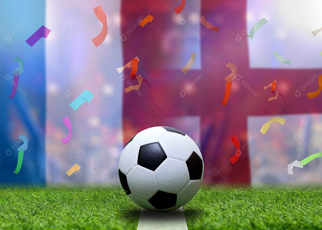 Competição da Copa de Futebol entre a França nacional e a Inglaterra nacional.