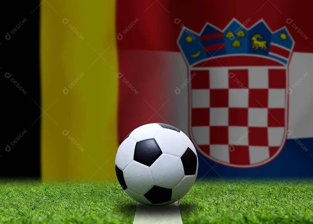 Competição da Copa de Futebol entre a Bélgica nacional e a Croácia nacional.