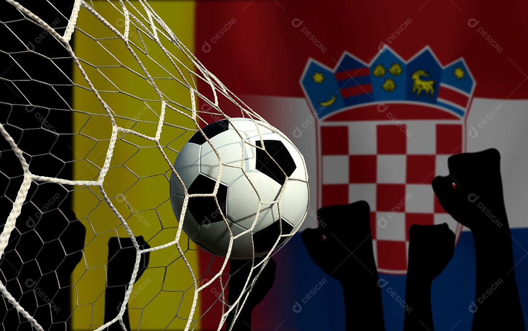Competição da Copa de Futebol entre a Bélgica nacional e a Croácia nacional.