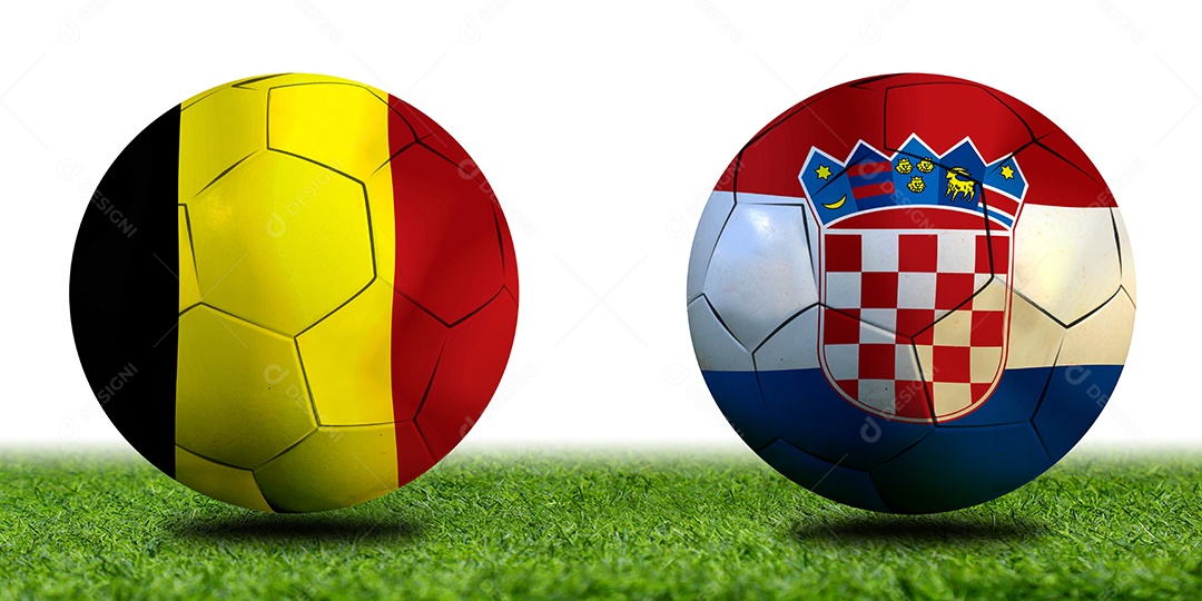 Competição da Copa de Futebol entre a Bélgica nacional e a Croácia nacional.