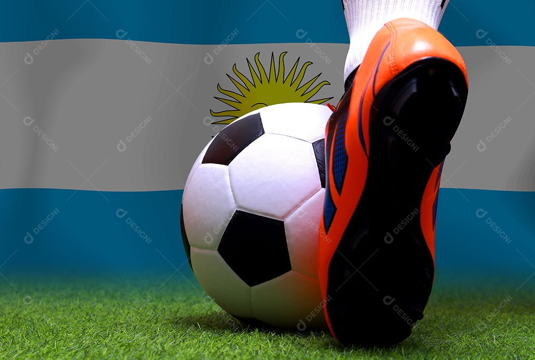 Pernas e os pés do jogador de futebol copa do mundo