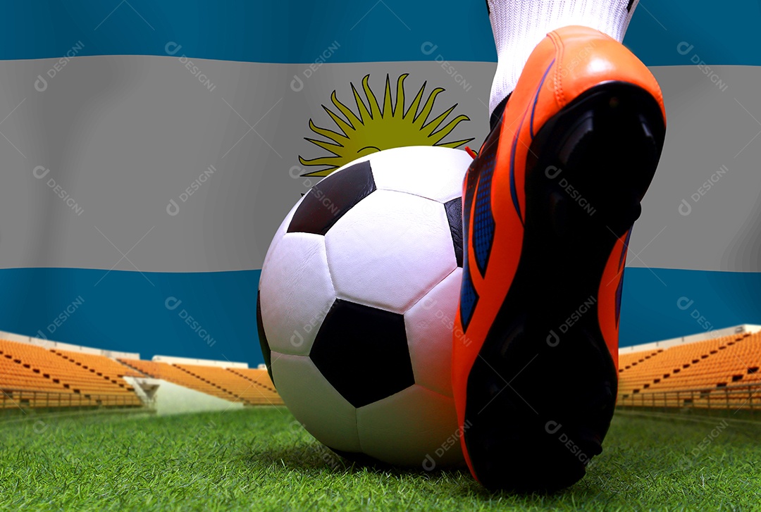 Pernas e os pés do jogador de futebol copa do mundo