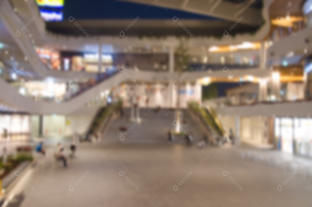 Desfocar shopping em loja de departamentos para plano de fundo