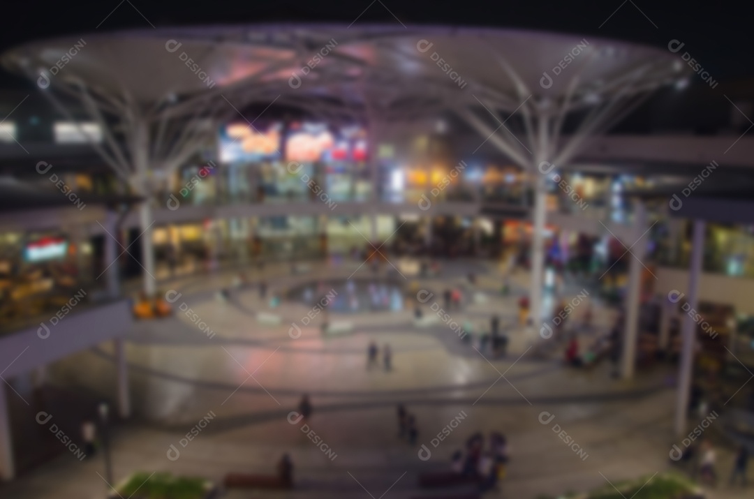 Desfocar shopping em loja de departamentos para plano de fundo