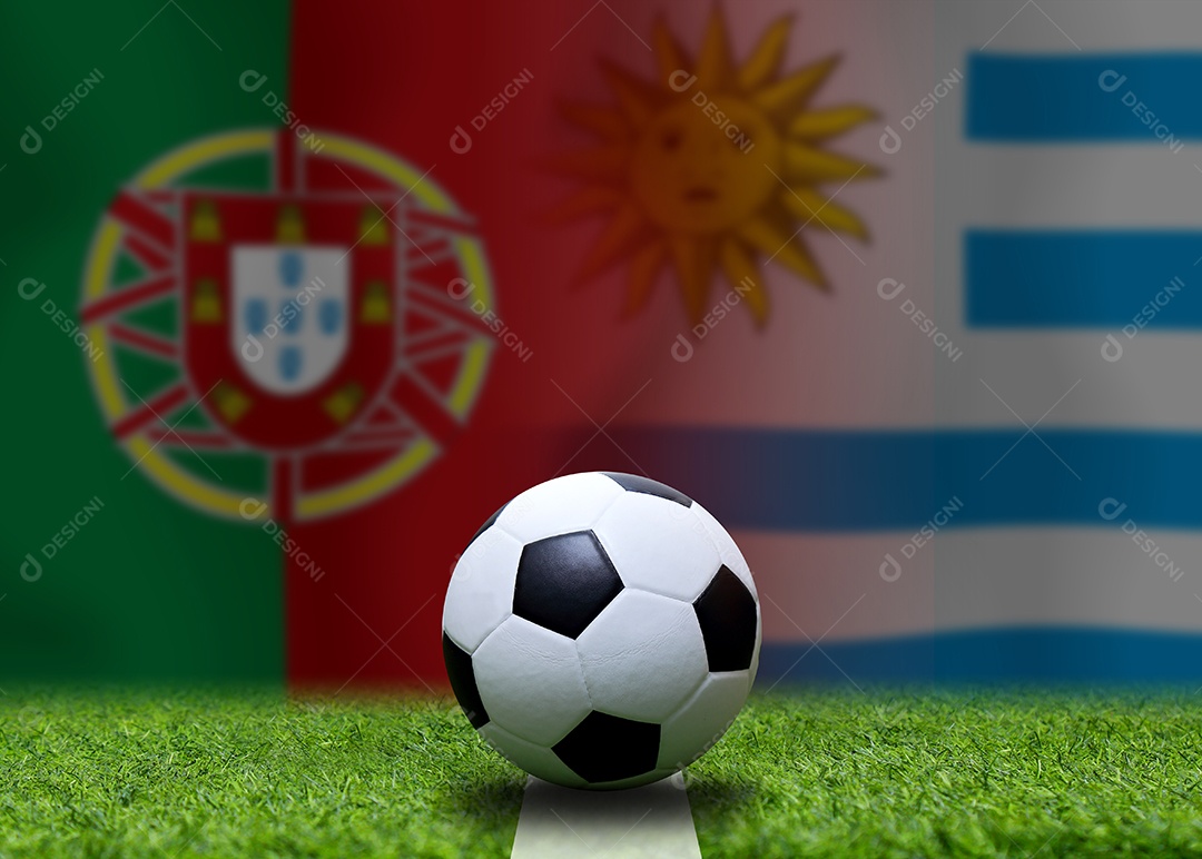 Competição da Taça de Futebol entre a nacional Portugal e a nacional Uruguai.