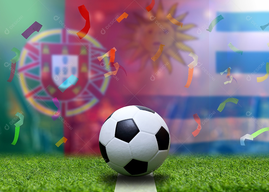 Competição da Taça de Futebol entre a nacional Portugal e a nacional Uruguai.