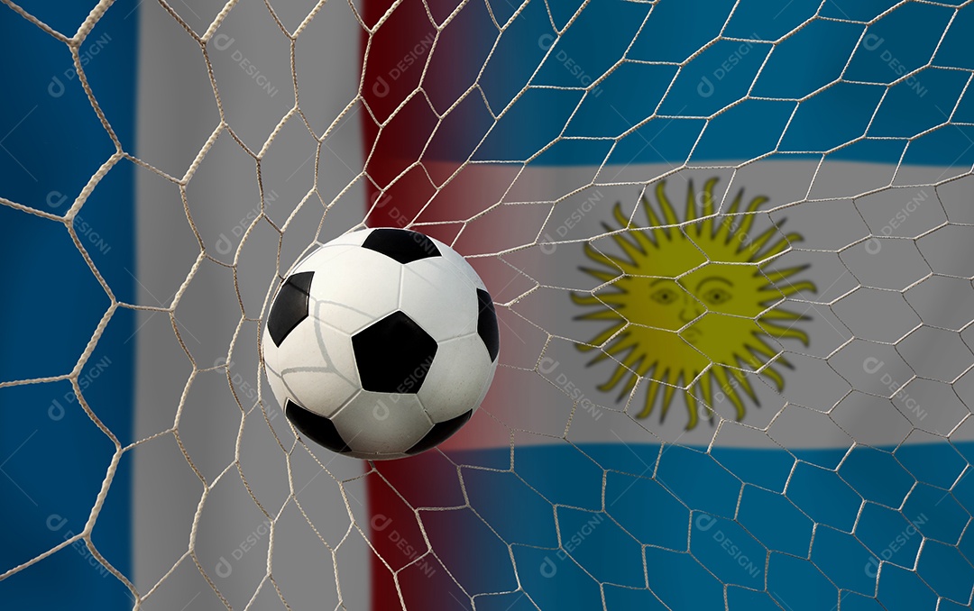 Competição da Copa de Futebol entre o nacional França e Argentina
