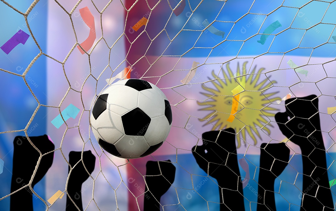 Competição da Copa de Futebol entre o nacional França e Argentina