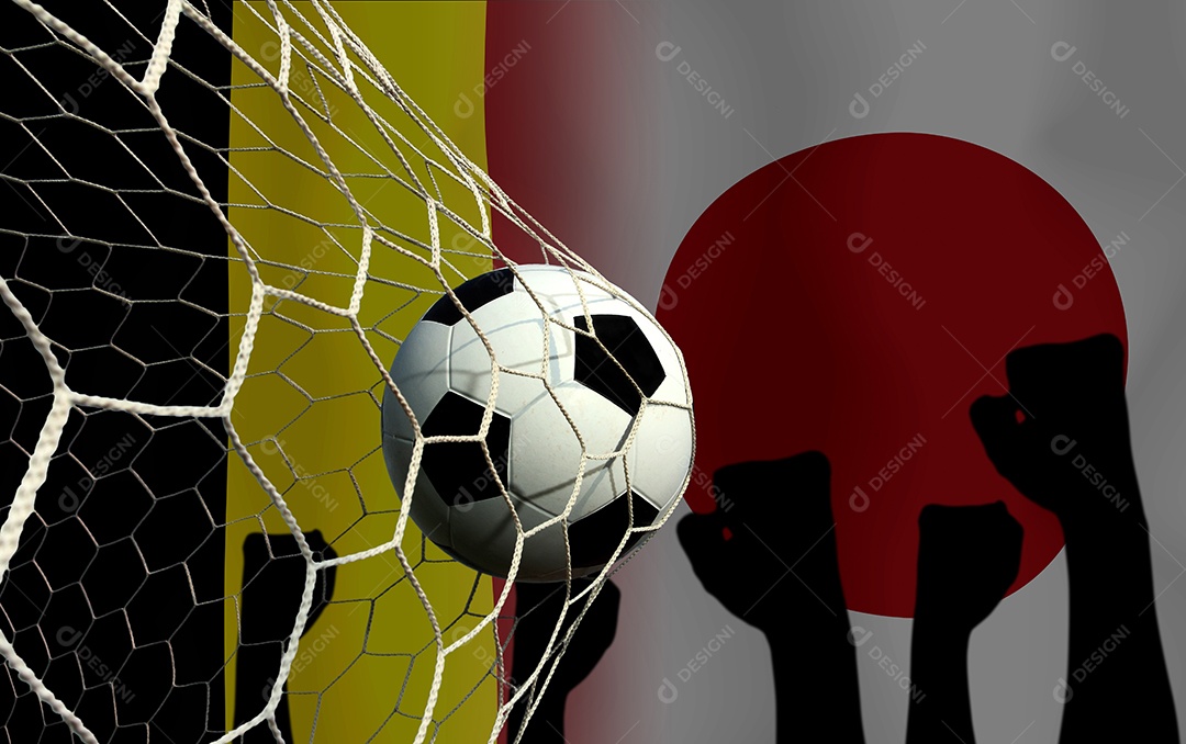 Competição da Copa de Futebol entre o nacional Japão e Alemanha .