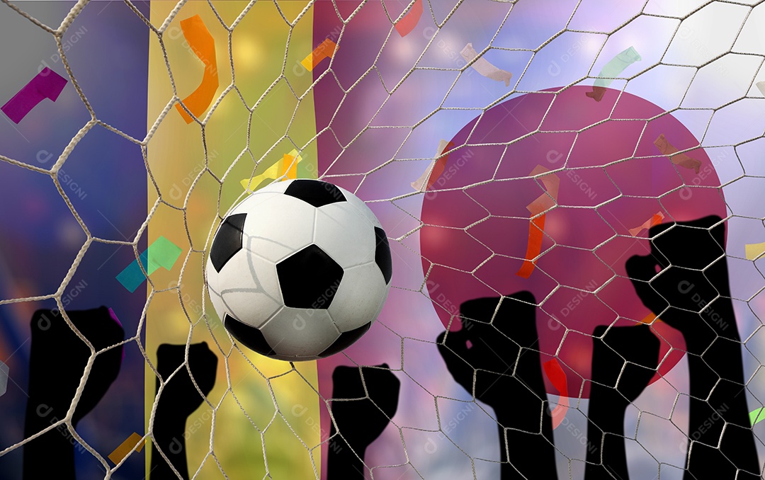 Competição da Copa de Futebol entre o nacional Japão e Alemanha .