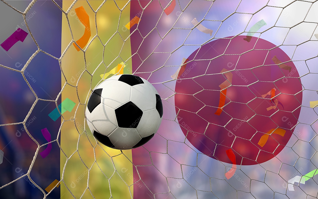 Competição da Copa de Futebol entre o nacional Japão e Alemanha .