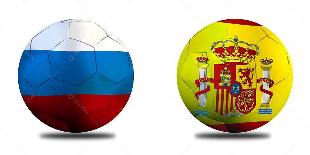 Competição da Copa de Futebol entre o nacional russo e nacional espanhol