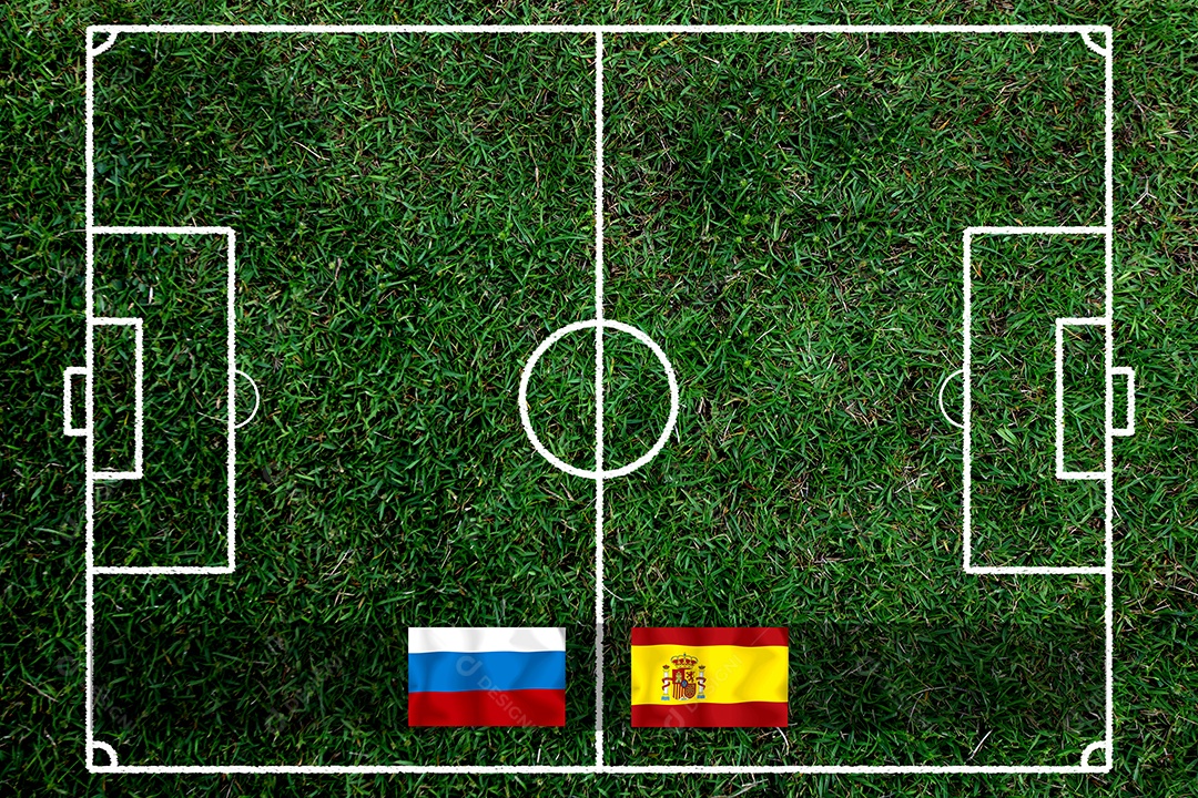 Competição da Copa do futebol entre o russo nacional e a nação