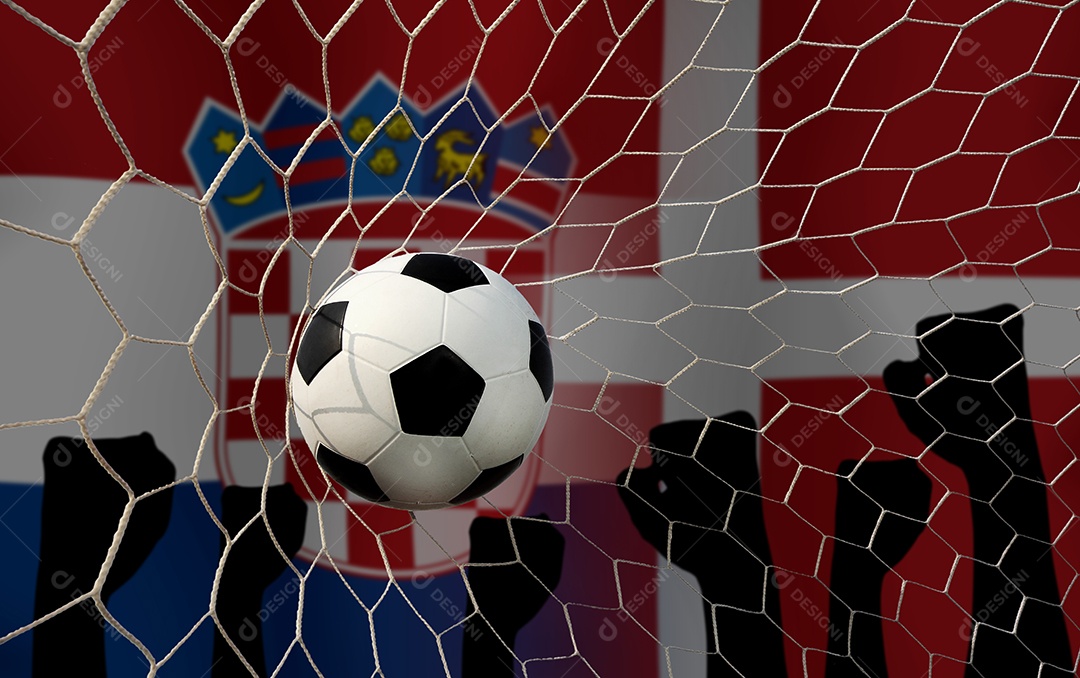 Competição da Copa de Futebol entre a Croácia e a Dinamarca