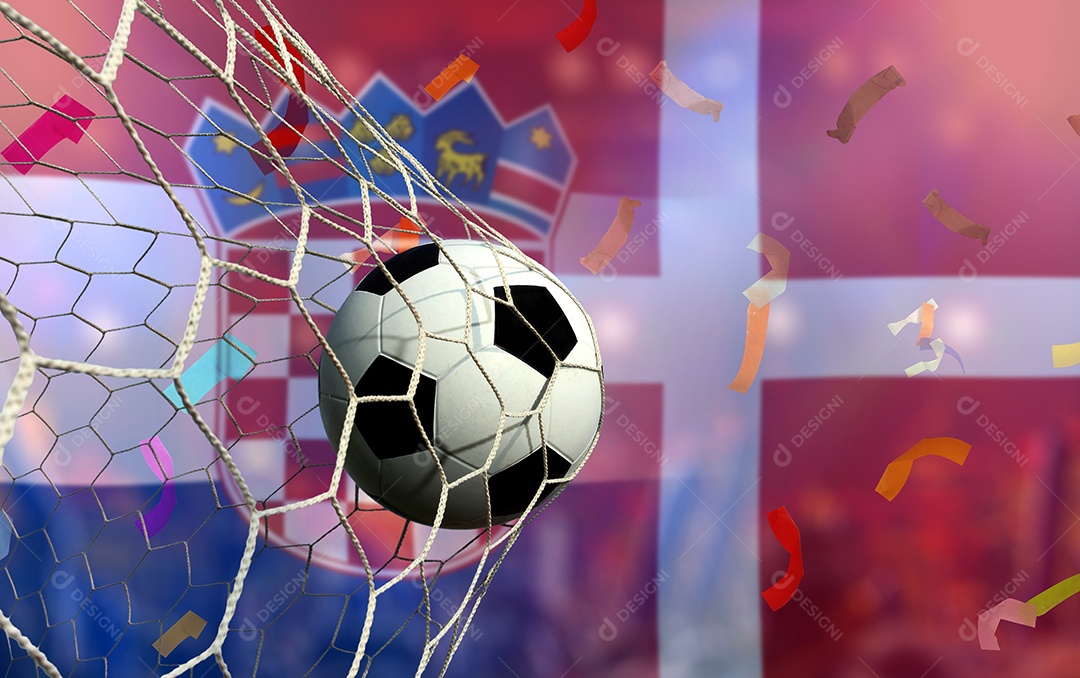 Competição da Copa de Futebol entre a Croácia e a Dinamarca