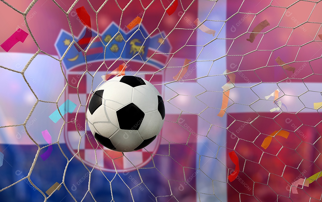 Competição da Copa de Futebol entre a Croácia e a Dinamarca