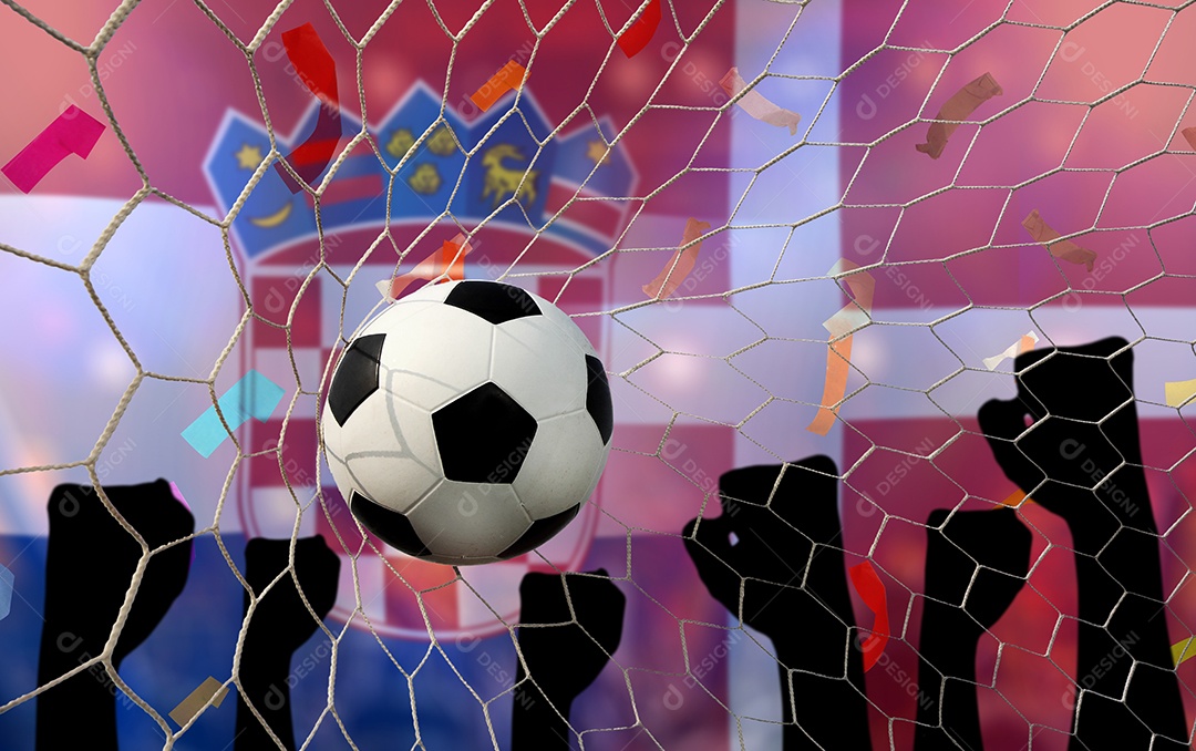 Competição da Copa de Futebol entre a Croácia e a Dinamarca