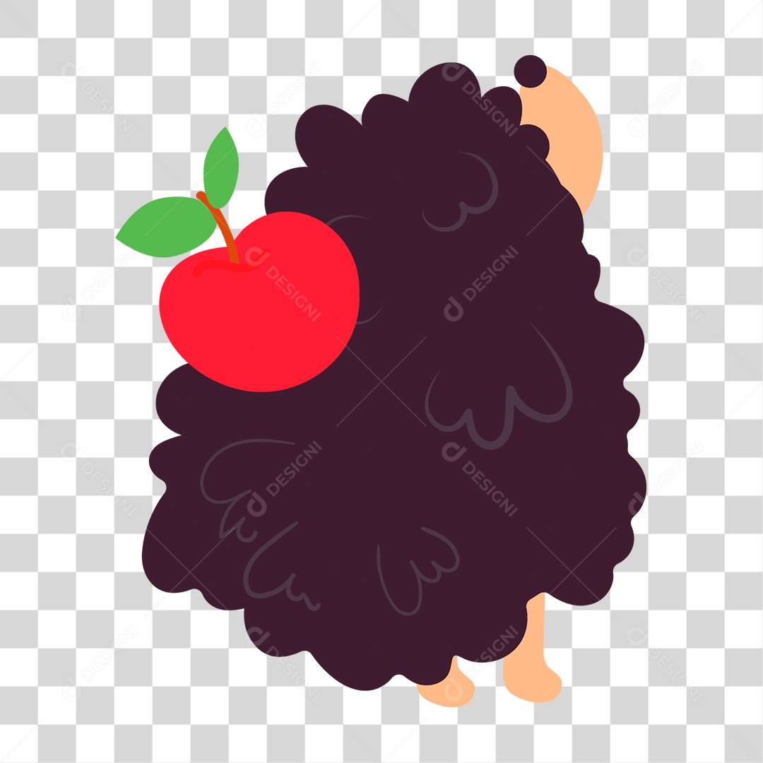 Desenho de Animal Com Fruta PNG Transparente