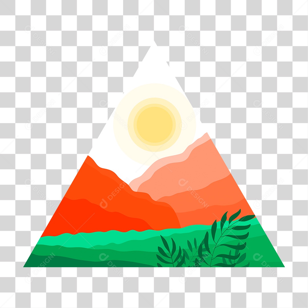 Desenho de Paisagem da Natureza PNG Transparente