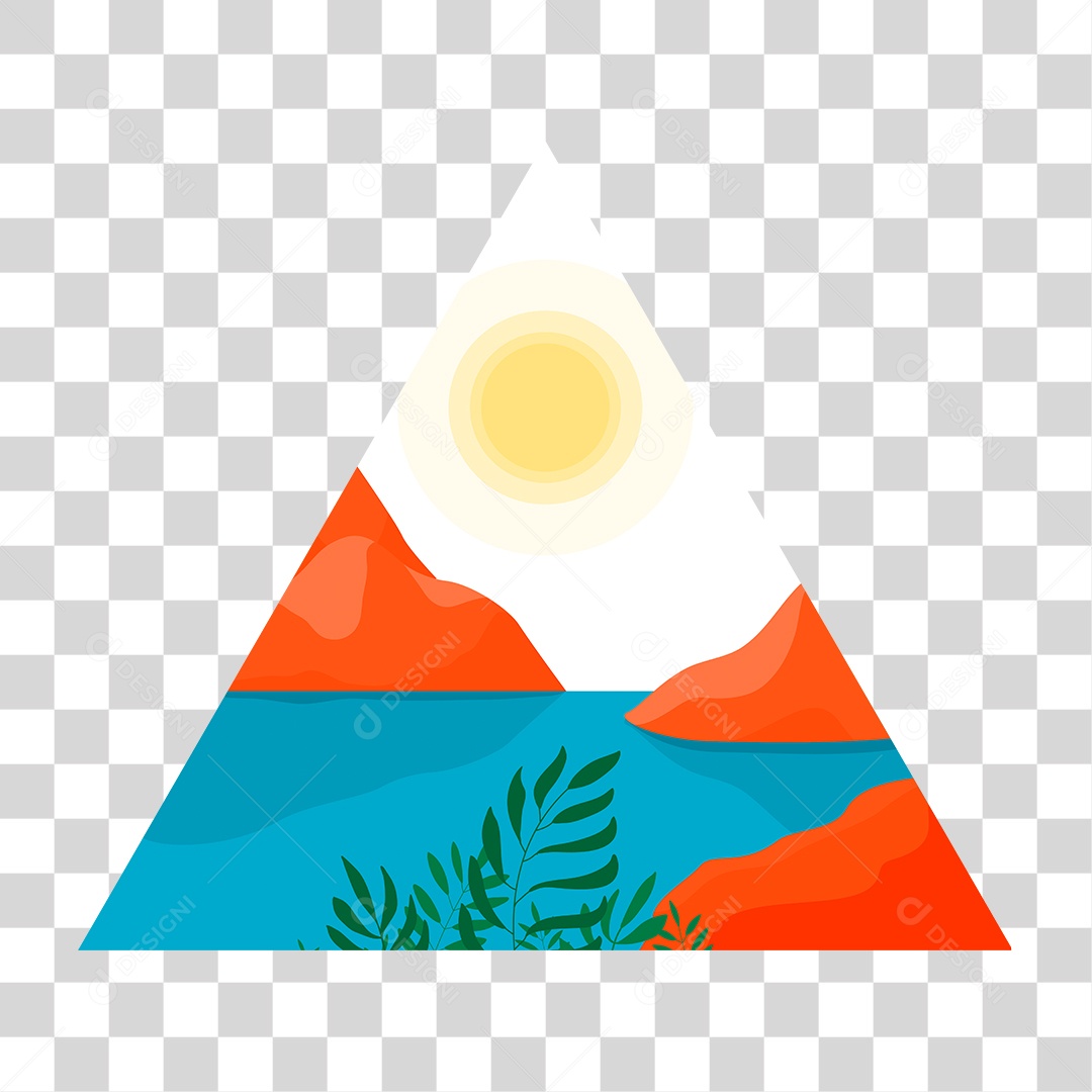 Desenho de Paisagem da Natureza PNG Transparente