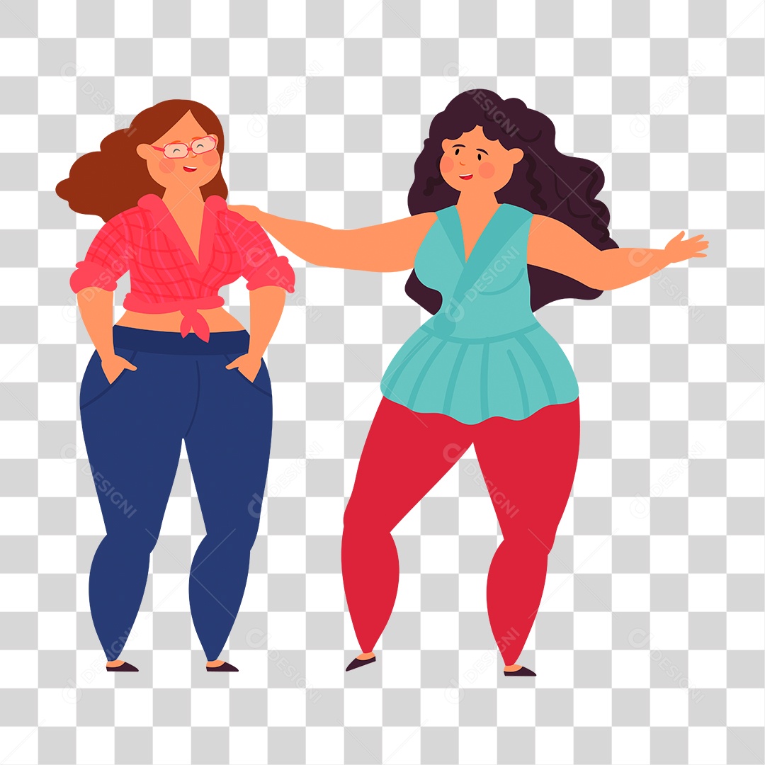 Desenho de Um Mulheres Acima Do Peso PNG Transparente