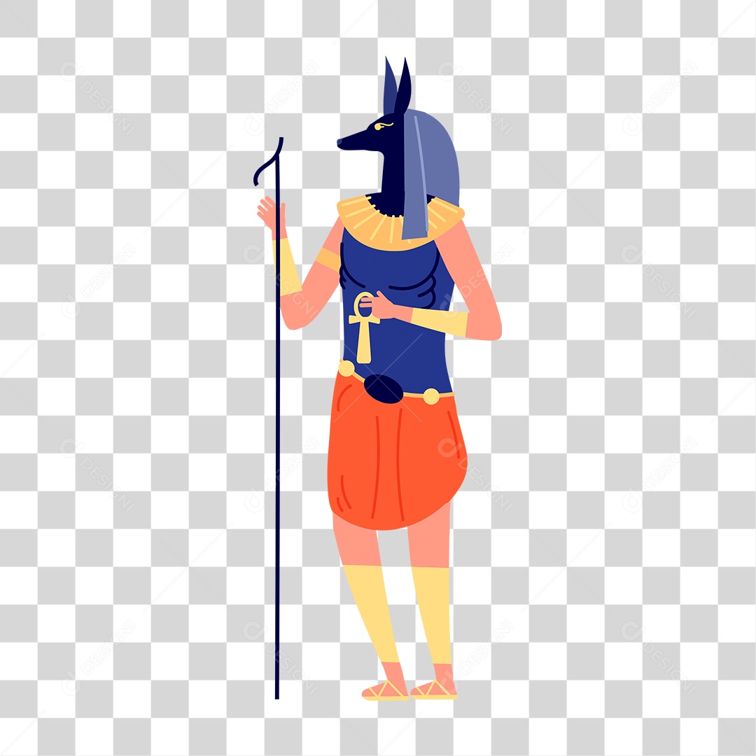 Desenho de Deus Egípcio PNG Transparente