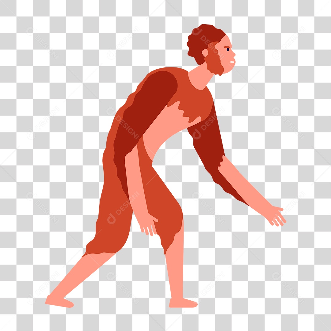Desenho da Evolução Humana PNG Transparente