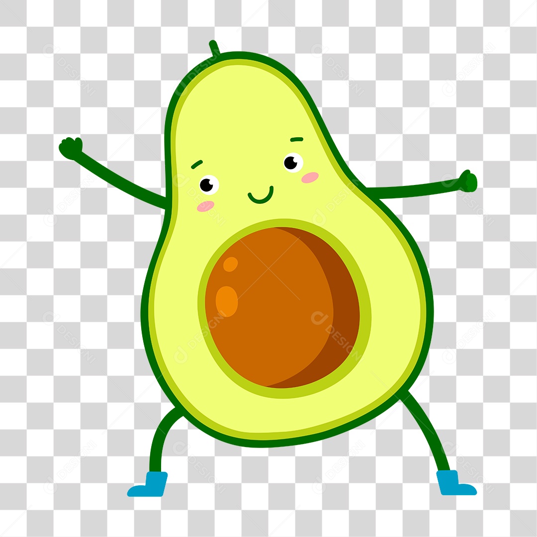 Desenho de Abacate PNG Transparente