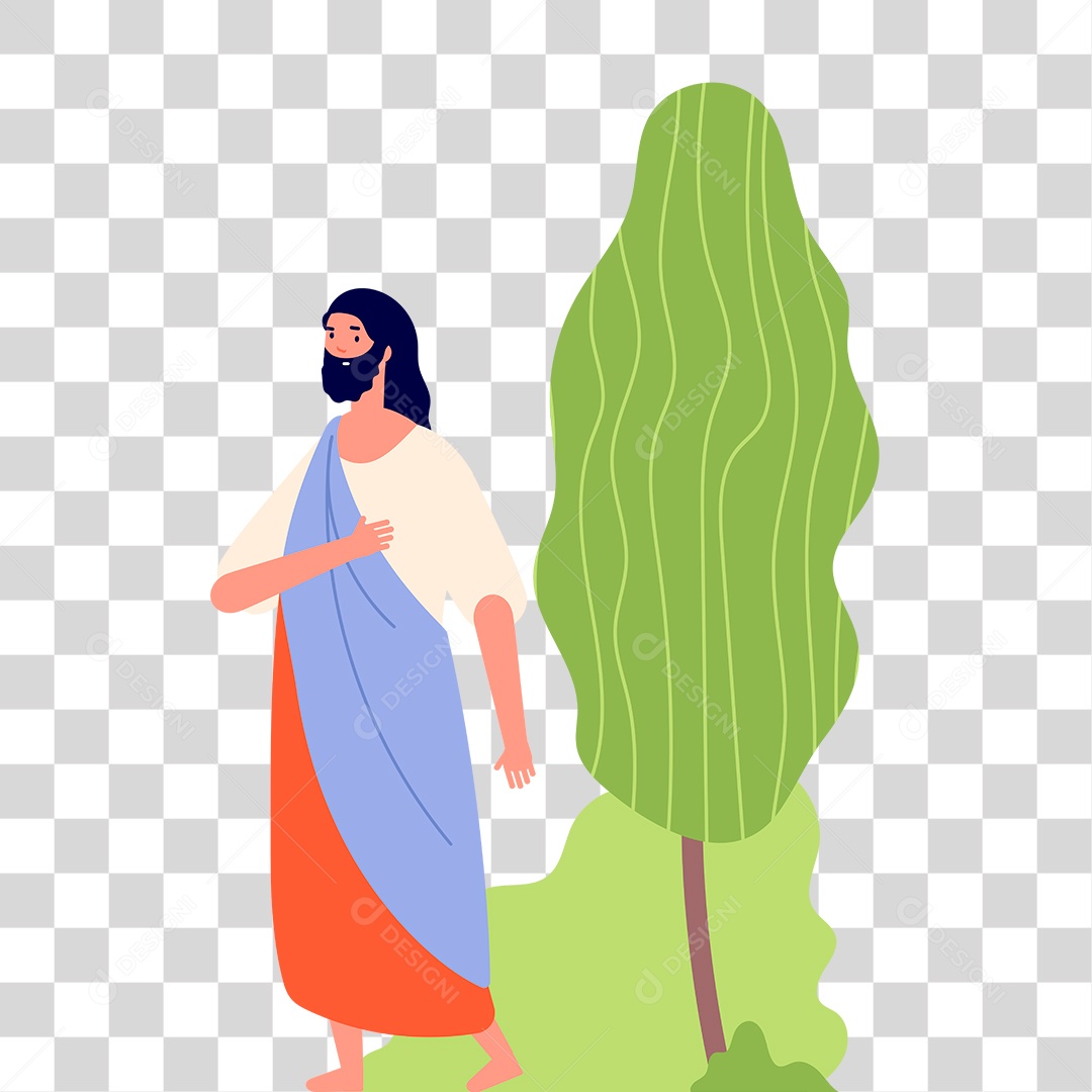 Desenho de Homem com Barba PNG Transparente