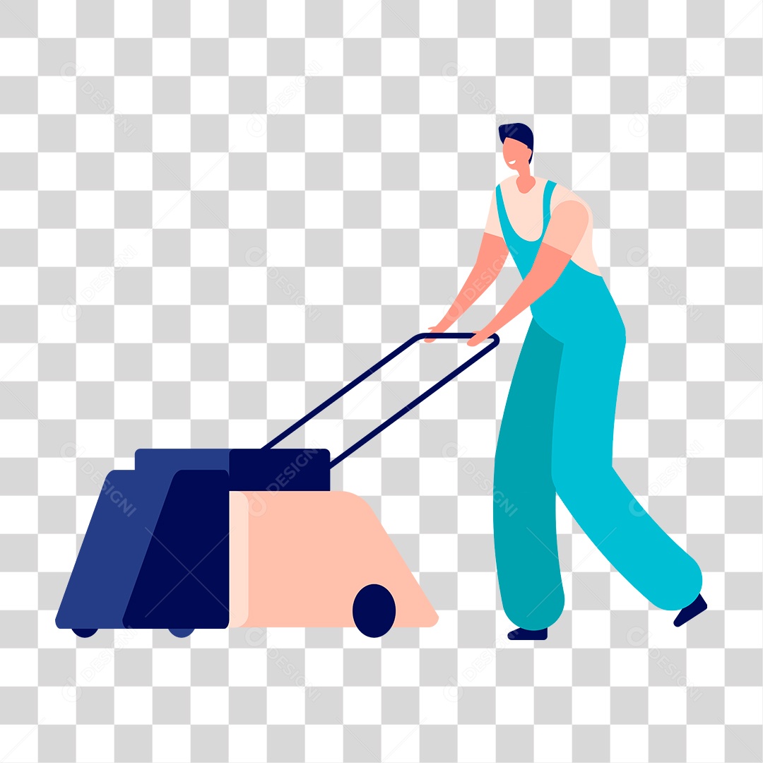 Desenho de Homem Faxineiro PNG Transparente